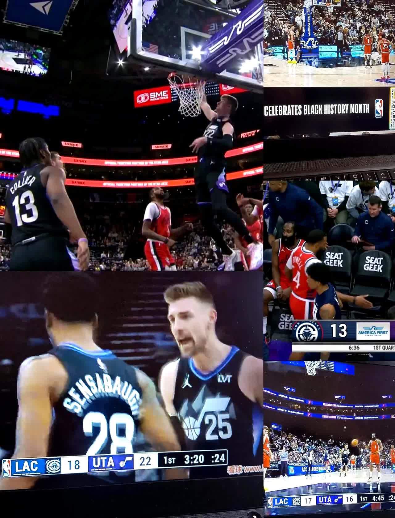 爵士主场险胜快船，实现逆转