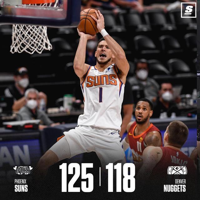 掘金逆转上海队，布克刷新纪录